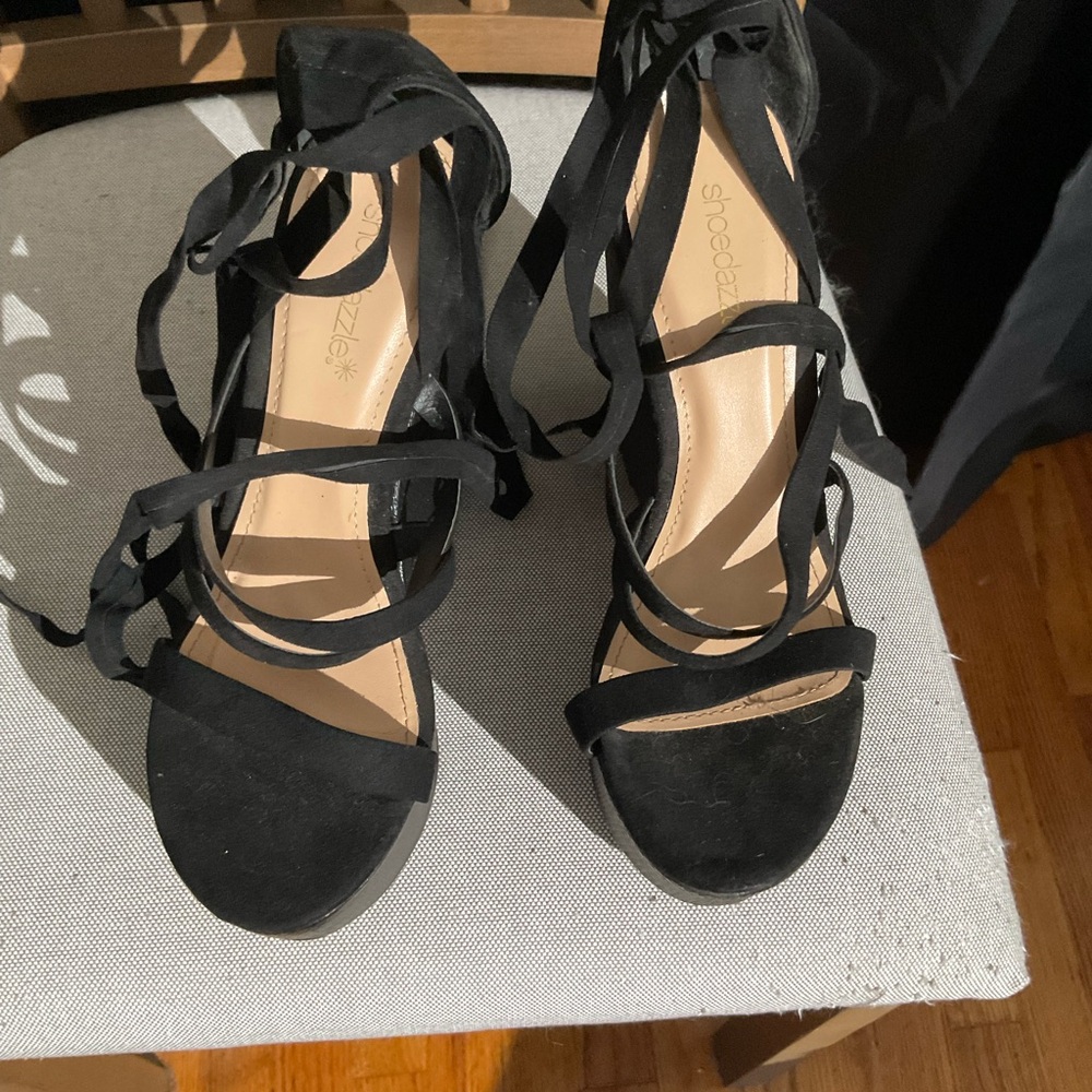 Black Strappy Heels by Shoe Dazzle
